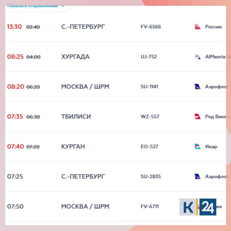 Более 10 рейсов задерживаются на вылет и прилет в аэропорту Сочи согласно онлайн-табло