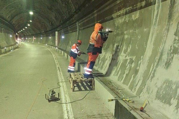 В Сочи начали ремонт тоннеля №2А на Дублёре Курортного проспекта