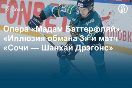 Куда сходить в Сочи 14, 15 и 16 ноября