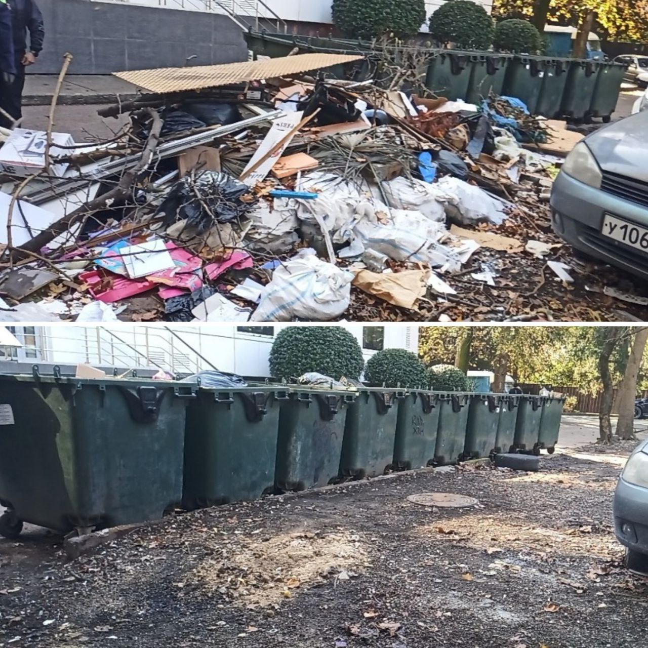 В Сочи продолжается вывоз мусора, включая крупногабаритный, с контейнерных площадок