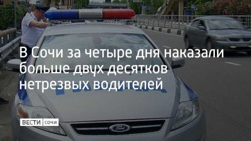 Всего с 17 по 20 ноября на дорогах курорта правоохранители выявили 26 водителей, которые нетрезвыми сели за руль