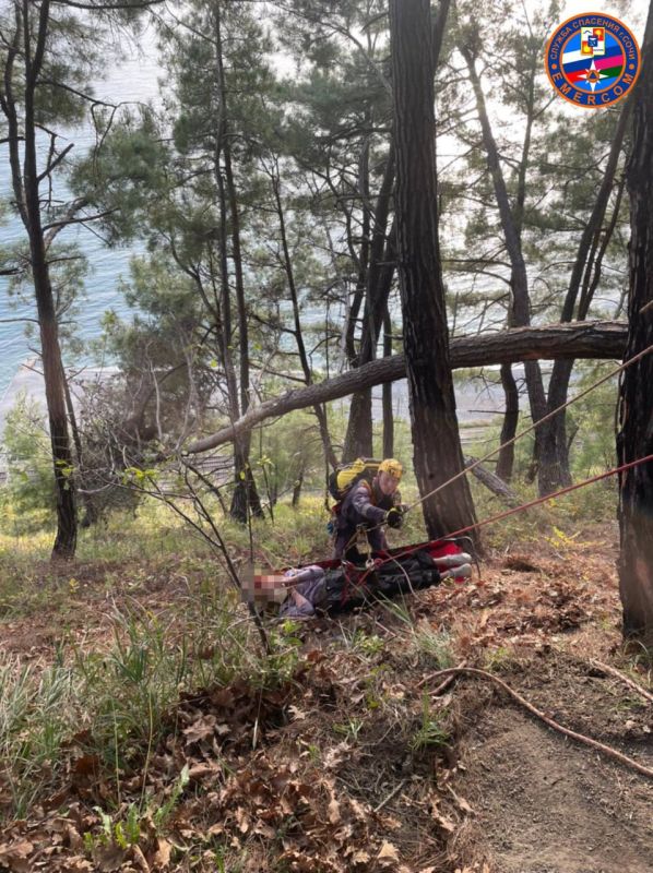 Женщина упала с крутого обрыва в Сочи — на помощь пришли спасатели