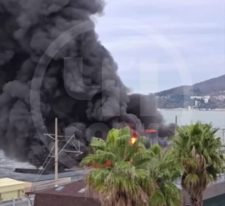 Крупный пожар уничтожил кафе и склады в Сочи