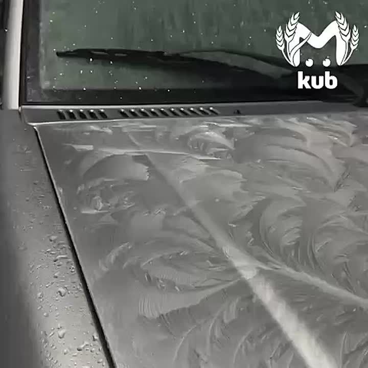 Дед Мороз оставил жителям Сочи узоры на машинах