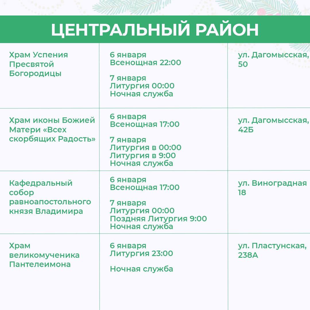 В Рождество дневные богослужения проведут во всех 37 храмах Сочи В Рождество дневные богослужения проведут во всех 37 храмах Сочи