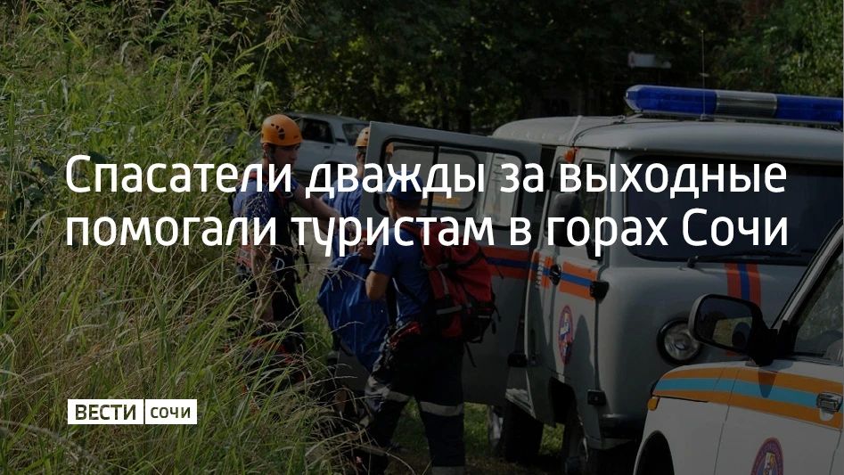 В горах Сочи за выходные спасатели вывели из леса трех заблудившихся туристов и эвакуировали мужчину, который упал с обрыва, сообщили в ЮРПСО МЧС России