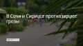 2 сентября в Сочи и Сириусе местами ожидается гроза, сообщили в администрации курорта