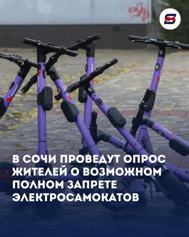 В Сочи проведут официальный опрос жителей о полном запрете электросамокатов