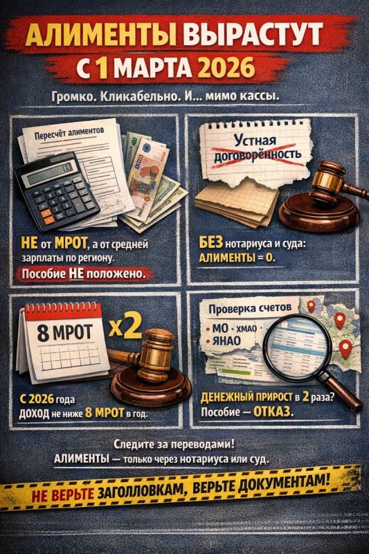 Алименты: что изменится с марта 2026 года?